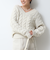 ◇【WEB限定】ラメケーブル両Vネックプルオーバーニット
