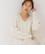 ◇【WEB限定】ラメケーブル両Vネックプルオーバーニット