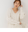 ◇【WEB限定】ラメケーブル両Vネックプルオーバーニット