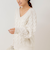 ◇【WEB限定】ラメケーブル両Vネックプルオーバーニット