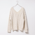 ◇【WEB限定】ラメケーブル両Vネックプルオーバーニット