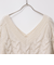 ◇【WEB限定】ラメケーブル両Vネックプルオーバーニット
