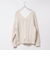 ◇【WEB限定】ラメケーブル両Vネックプルオーバーニット