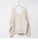 ◇【WEB限定】ラメケーブル両Vネックプルオーバーニット