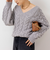 ◇【WEB限定】ラメケーブル両Vネックプルオーバーニット