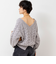 ◇【WEB限定】ラメケーブル両Vネックプルオーバーニット