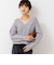 ◇【WEB限定】ラメケーブル両Vネックプルオーバーニット