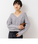 ◇【WEB限定】ラメケーブル両Vネックプルオーバーニット