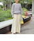 ◇【WEB限定】ラメケーブル両Vネックプルオーバーニット