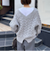 ◇【WEB限定】ラメケーブル両Vネックプルオーバーニット