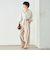 《セットアップ対応》ウール混ウォッシャブルワイドパンツ