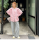 《セットアップ対応》ウール混ウォッシャブルワイドパンツ