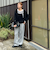 《セットアップ対応》ウール混ウォッシャブルワイドパンツ