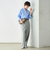 《セットアップ対応》ウール混ウォッシャブルワイドパンツ