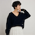 ロゴ刺繍入りVネックプルオーバーニット