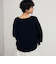 ロゴ刺繍入りVネックプルオーバーニット