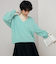 ロゴ刺繍入りVネックプルオーバーニット