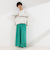 ◇【WEB限定サイズあり】《セットアップ対応》ウォッシャブルMannishワイドパンツ