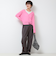 《セットアップ対応》ウォッシャブルハイウエストバギーパンツ