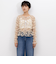 《セットアップ対応》ウォッシャブルチュール刺繍2WAYブラウス