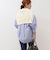 《手洗い可能》ESPOIR 16G片畦クルーネックカーディガン