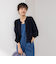 《手洗い可能》ESPOIR 16G片畦クルーネックカーディガン