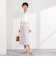 ウォッシャブルウール調ベルト付きタイトスカート