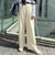 ウォッシャブル裏起毛イージーワイドパンツ