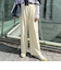 ウォッシャブル裏起毛イージーワイドパンツ