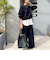 ウォッシャブル裏起毛イージーワイドパンツ