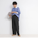 ウォッシャブル裏起毛イージーワイドパンツ