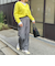 ウォッシャブル裏起毛イージーワイドパンツ