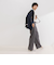 ウォッシャブル裏起毛イージーワイドパンツ