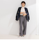 ウォッシャブル裏起毛イージーワイドパンツ