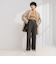ウォッシャブルウール調愛されイージーワイドパンツ