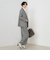 《セットアップ対応》ストレッチツイルワイドパンツ