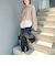 リラックスサテン長袖Tブラウス