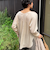 リラックスサテン長袖Tブラウス