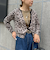 リラックスサテン長袖Tブラウス