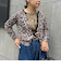 リラックスサテン長袖Tブラウス