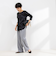 リラックスサテン長袖Tブラウス