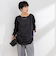 リラックスサテン長袖Tブラウス