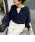 《手洗い可能》《アンサンブル対応》プレミアムヘアリークロップドクルーネックカーディガン