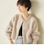 《手洗い可能》《アンサンブル対応》プレミアムヘアリークロップドクルーネックカーディガン