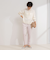 ウォッシャブルウール調サージテーパードパンツ