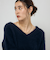 カシミヤ混ヘアリー2WAYプルオーバーニット