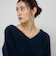 カシミヤ混ヘアリー2WAYプルオーバーニット