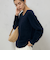 カシミヤ混ヘアリー2WAYプルオーバーニット