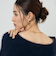 カシミヤ混ヘアリー2WAYプルオーバーニット
