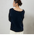 カシミヤ混ヘアリー2WAYプルオーバーニット